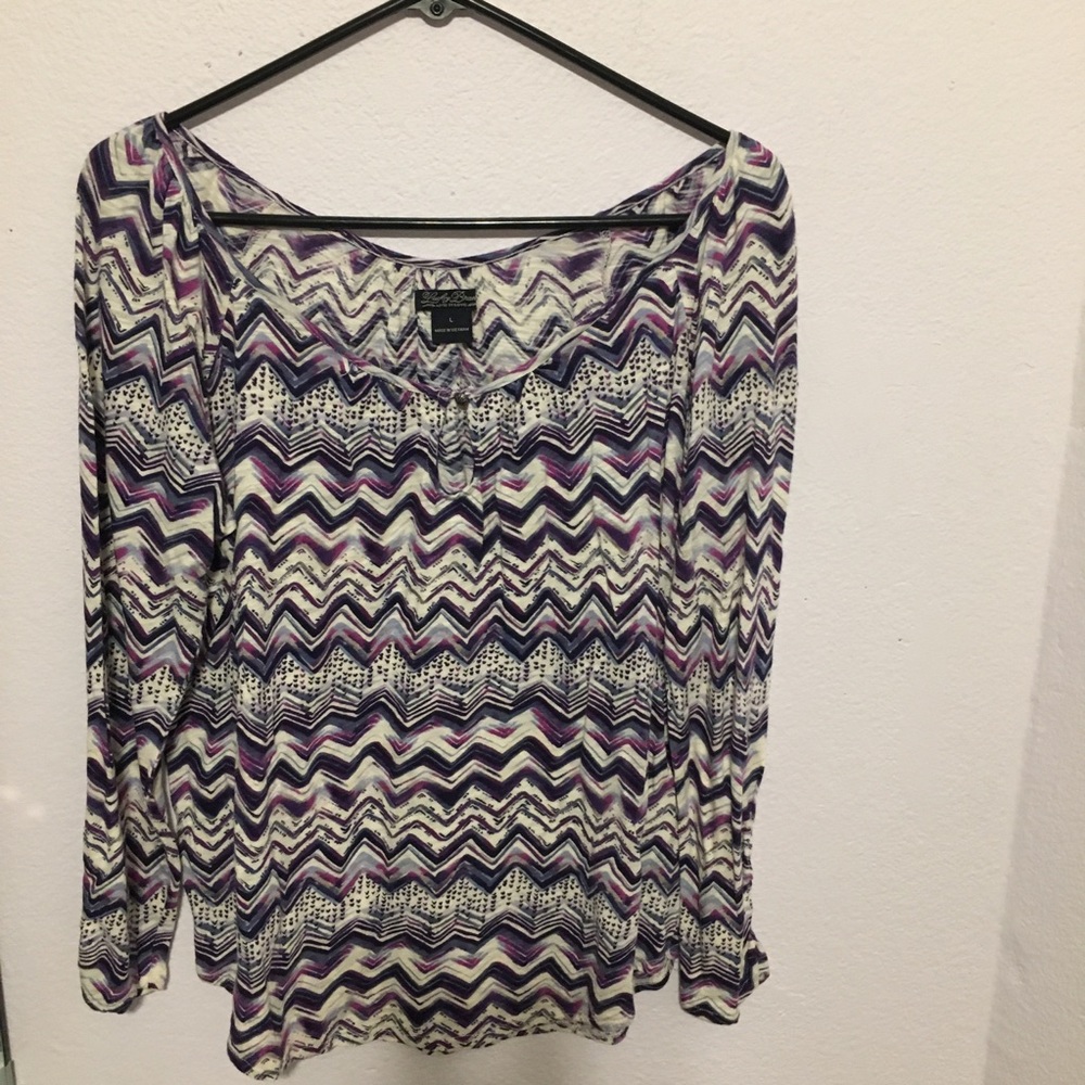 Lg Lucky purple blouse boho so fun!!!